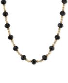 2028 Gold-tone Faceted Jet Bead Collar Necklace, A Macy's Exclusive Style
