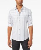 Alfani Men's Baldwin Linear Check-print Shirt, Created For Macy's