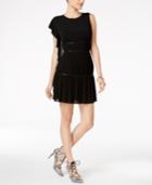 Guess Tyra Asymmetrical-sleeve Tiered Dress