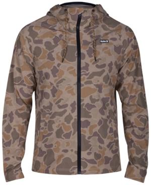 Hurley Men's Protect Stretch Camouflage Water-repellent Windbreaker