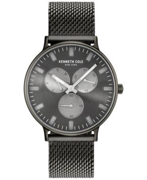 Kenneth Cole New York Men's Black Stainless Steel Mesh Bracelet Watch 46mm Kc14946015