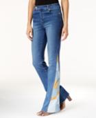 Inc International Concepts Rose Wash Patchwork-inset Flare Jeans, Only At Macy's