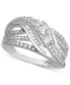 Wrapped In Love™ Diamond Ring, 14k White Gold Diamond Three Station Ring (3/4 Ct. T.w.)