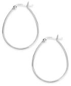 Giani Bernini Teardrop Hoop Earrings In Sterling Silver