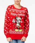 Freeze 24-7 Juniors' Light-up Mickey Mouse Holiday Sweatshirt