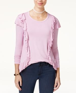 Shift Juniors' Ruffle-trim Top, Created For Macy's