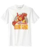 Mighty Fine Men's Iron Man Swoop Graphic-print T-shirt