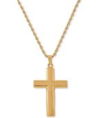Polished Cross 20 Pendant Necklace In 14k Gold
