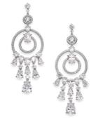 Danori Silver-tone Crystal Circle Chandelier Earrings, Created For Macy's