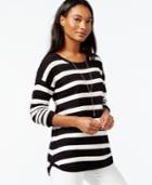 Maison Jules Striped Pullover Sweater, Only At Macy's