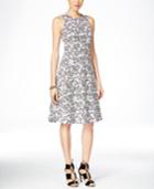 Inc International Concepts Sleeveless Jacquard Fit & Flare Dress, Only At Macy's