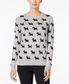 Charter Club Dog-print Sweater, Only At Macy's