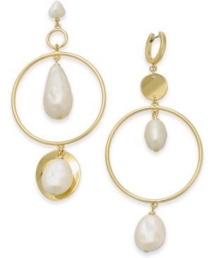 Kate Spade New York Gold-tone Imitation Pearl Mismatch Chandelier Earrings