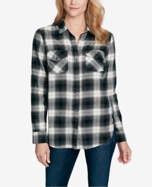 Jessica Simpson Juniors' Petunia Plaid Button-front Shirt