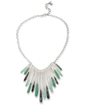 Robert Lee Morris Soho Silver-tone Stone Sun Ray Statement Necklace