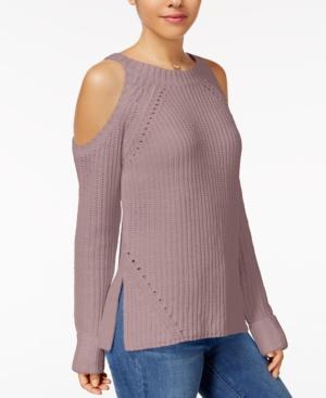Hippie Rose Juniors' Cold-shoulder Sweater