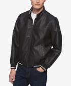 Tommy Hilfiger Men's Faux-leather Bomber Jacket