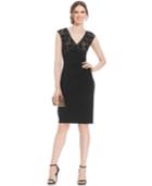 Connected Sequin-lace Sheath Dress