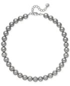 Charter Club Silver-tone Imitation Gray Pearl Necklace, Only At Macy's