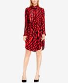 Vince Camuto Printed Neck-scarf Shift Dress