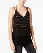 Bar Iii Bead-striped Double-strap Top, Created For Macy's