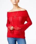 American Rag Off-the-shoulder Pointelle Sweater, Only At Macy's
