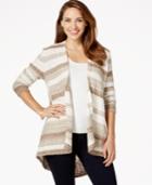 Style & Co. High-low Striped Cardigan, Only At Macy's