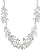 Givenchy Silver-tone Imitation Pearl Ornate Collar Necklace