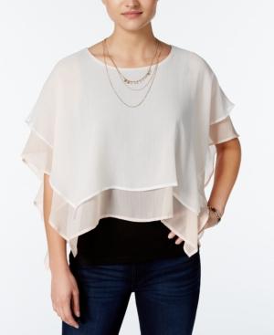 Bcx Juniors' Tiered Colorblocked Blouse
