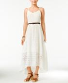 American Rag Lace Belted High-low Maxi Dress, Only At Macy's