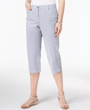 Karen Scott Striped Capri Pants, Created For Macy's