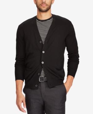 Polo Ralph Lauren Men's Suede-trim Merino Cardigan