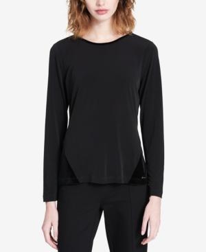 Calvin Klein Velvet-trim Top