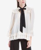 Max Studio London Ruffled Tie-neck Top, Created For Macy's