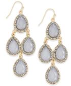 Inc International Concepts Gold-tone Gray Crystal Chandelier Earrings, Only At Macy's