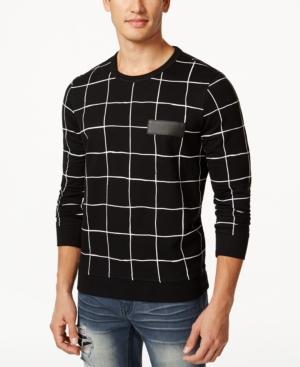 Inc International Concepts French Terry Windowpane Sweater, Only At Macy's