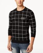 Inc International Concepts French Terry Windowpane Sweater, Only At Macy's