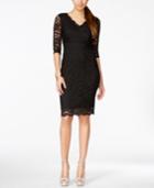 Thalia Sodi Go Red For Women Lace Surplice Sheath Dress, Only At Macy's