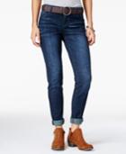 Vanilla Star Juniors' Belted Maury Wash Skinny Jeans