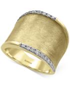 D'oro By Effy Diamond Wide Band (1/4 Ct. T.w.) In 14k Gold
