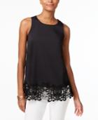 Alfani Lace-hem Blouse, Only At Macy's