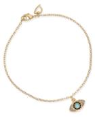 Thalia Sodi Gold-tone Crystal & Stone Evil Eye Ankle Bracelet, Created For Macy's