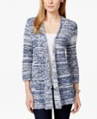 Style & Co. Striped Open Front Cardigan, Only At Macy's