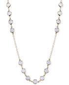 2028 Gold-tone Clear Crystal Long Length Necklace