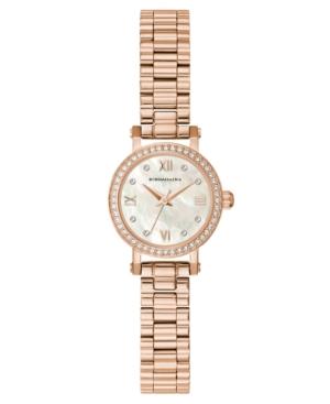 Bcbg Maxazria Ladies Rose Goldtone Bracelet Watch With Light Mop Dial, 24mm
