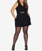 Hanes Plus Size Black Out Tights