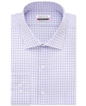 Van Heusen Big And Tall Purple Dune Check Dress Shirt