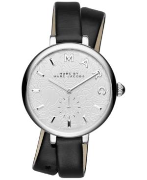 Marc By Marc Jacobs Women's Sally Black Leather Strap Watch 36mm Mj1419