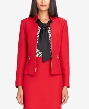 Tahari Asl Star-neck Jacket