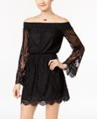Trixxi Juniors' Off-the-shoulder Lace Dress